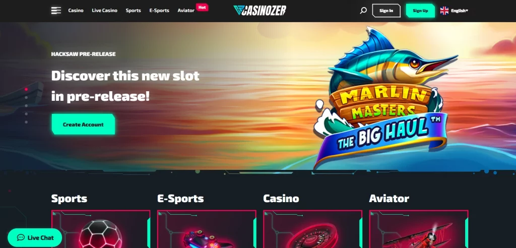 casinoser main page