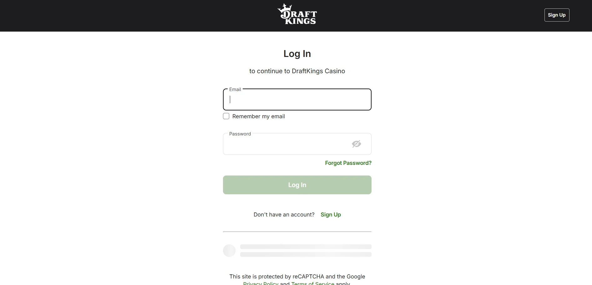 draftking casino login