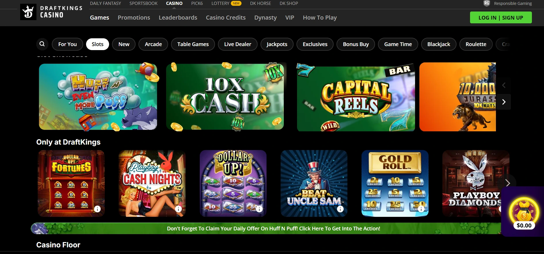 draftkings casino games