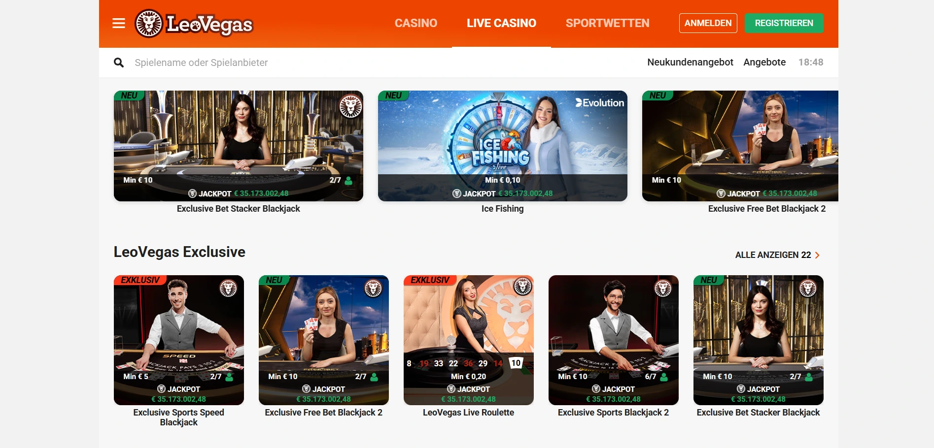 leovegas live games