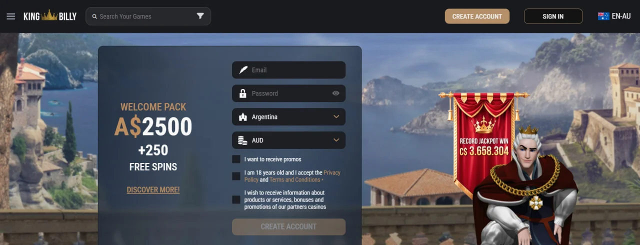 Огляд King Billy Casino: чесне інтернет казино на гривні з бонусами